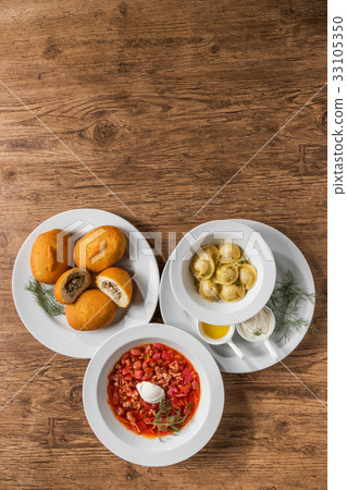 Russian cuisine (Piroshki / Pelmeni / Borscht) piroshki and Russian cuisine 33105350
