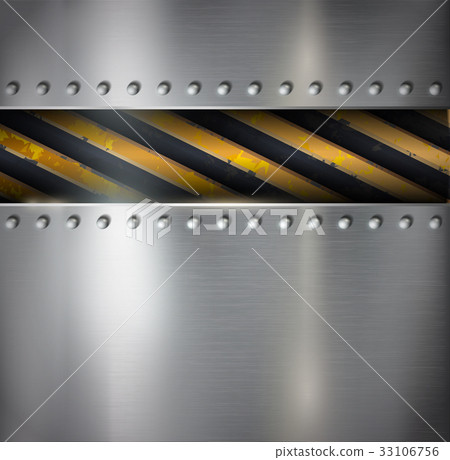 Metal warning vector background - Stock Illustration [33106756] - PIXTA