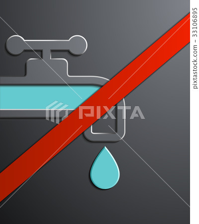 Strike out faucet with a drop of water. 33106895