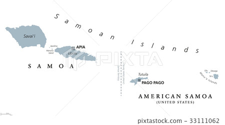 Samoan Islands political map Samoan Islands political map 33111062