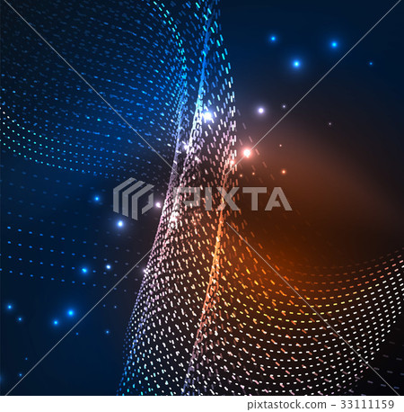 Vector wave particles background 33111159