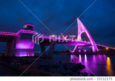 台灣屏東大鵬灣跨海大橋Asia Taiwan Pingtung Bridge 33112175