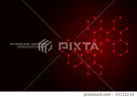 Hexagonal structure molecule dna of neurons system 33112210