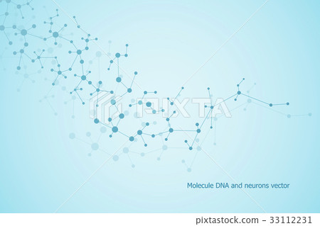 Structure molecule dna and neurons, connected Structure molecule dna and neurons, connected 33112231
