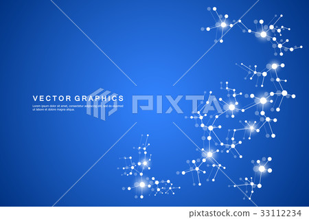 Structure molecule dna and neurons, connected Structure molecule dna and neurons, connected 33112234