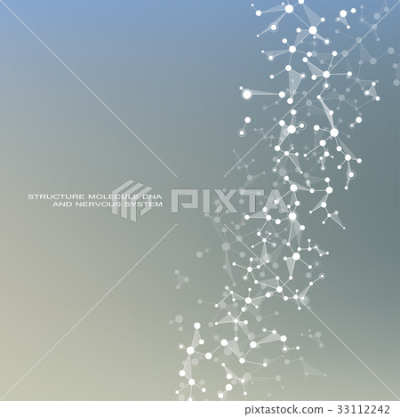 Structure molecule dna and neurons, connected Structure molecule dna and neurons, connected 33112242