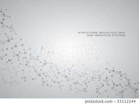 Structure molecule dna and neurons, connected Structure molecule dna and neurons, connected 33112244