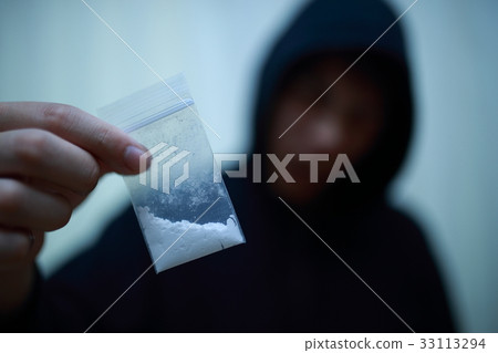 Powder (White Black White Black Illegal Crime Drug Alum Prescription Stimulant Danger Drug) 33113294