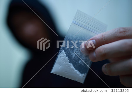 Powder (White Black White Black Illegal Crime Drug Alum Prescription Stimulant Danger Drug) 33113295