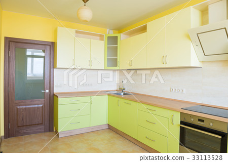 Kitchen interior in modern apartment 33113528