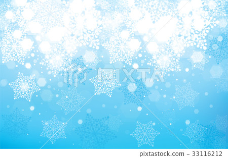 Vector blue snowflakes background. - Stock Illustration [33116212] - PIXTA