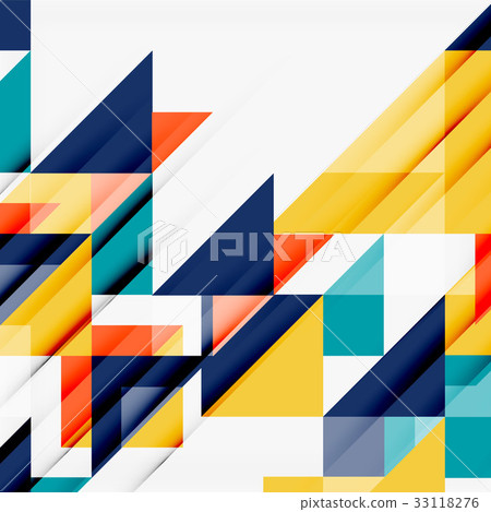 Triangle pattern design background - Stock Illustration [33118276] - PIXTA