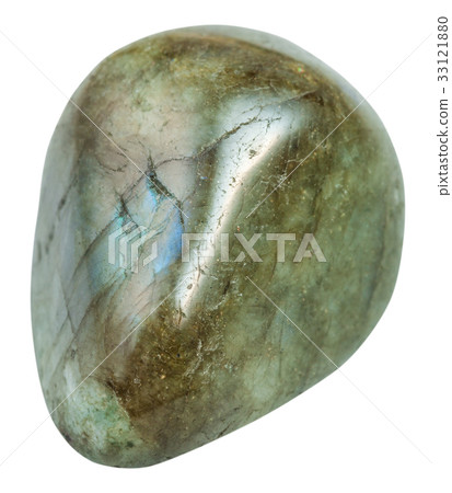 tumbled labrador (labradorite) stone isolated tumbled labrador (labradorite) stone isolated 33121880