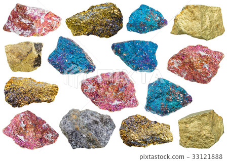collection of various chalcopyrite rocks collection of various chalcopyrite rocks 33121888