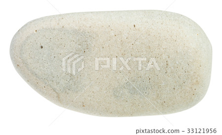 pebble of limestone mineral isolated 33121956