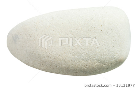 tumbled limestone stone isolated on white 33121977