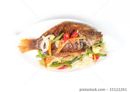 Deep fried tilapia fish Deep fried tilapia fish 33122261