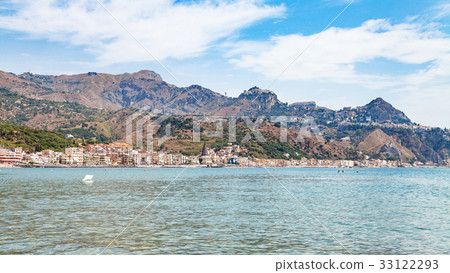 panoramic view of Giardini Naxos and Taormina city panoramic view of Giardini Naxos and Taormina city 33122293