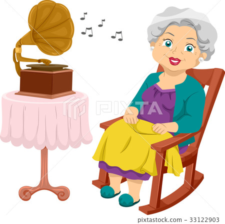 Senior Girl Gramophone Rocking Chair Senior Girl Gramophone Rocking Chair 33122903
