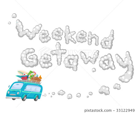 Car Weekend Getaway Lettering 33122949