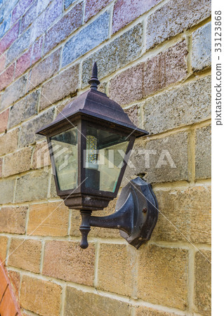 Vintage lantern on a wall Vintage lantern on a wall 33123868