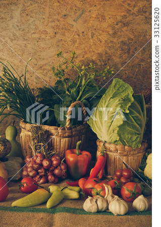 still life Vegetables, Herbs and Fruits. still life Vegetables, Herbs and Fruits. 33125620