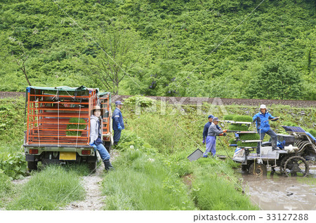 Rice planting preparation Seedling planting machine 33127288
