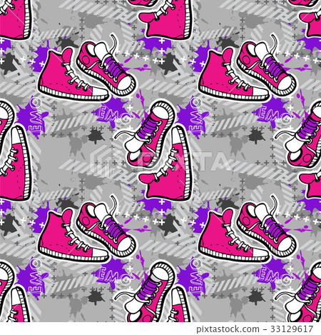 Hipsters or emo seamless pattern Hipsters or emo seamless pattern 33129617