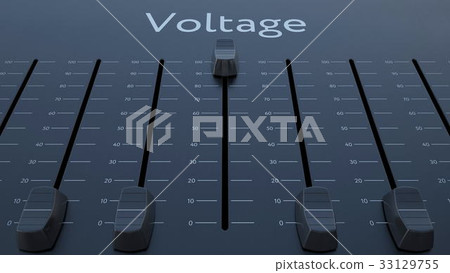 Sliding fader with voltage inscription. Conceptual Sliding fader with voltage inscription. Conceptual 33129755