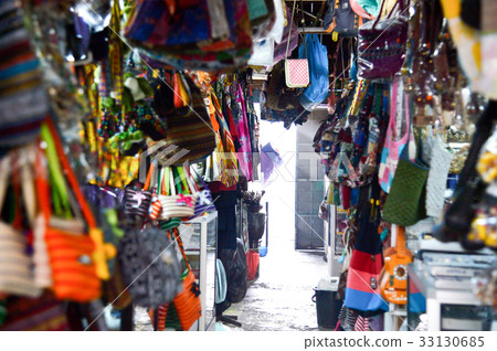 Southeast Asian shopping street 33130685