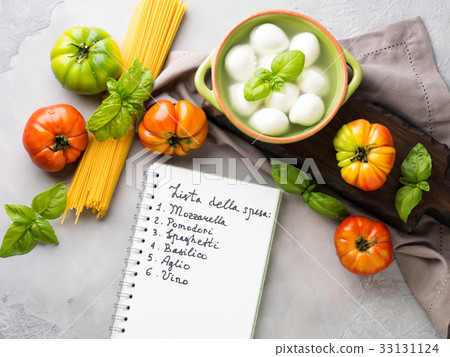 Italian food tomato mozzarella still life 33131124