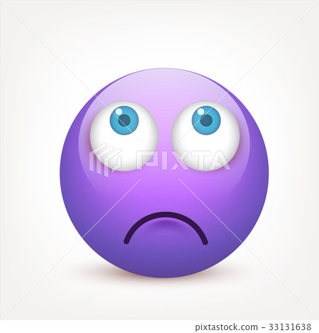 Smiley with blue eyes,emoticon. Violetface with 33131638