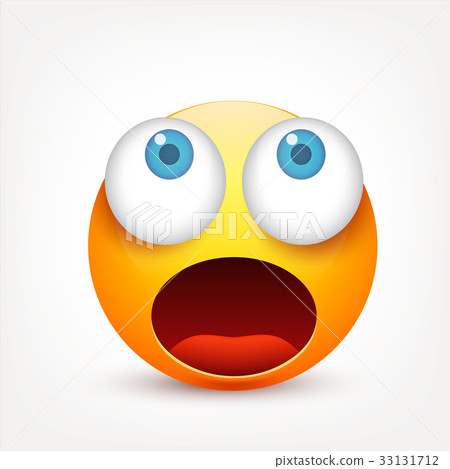 Smiley with blue eyes,emoticon. Yellow face with Smiley with blue eyes,emoticon. Yellow face with 33131712