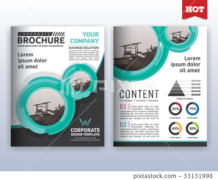 Modern corporate business flyer layout template 33131998