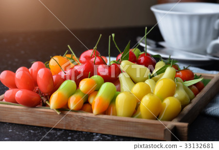 Fruit shape dessert or Look choop in Thailand. 33132681