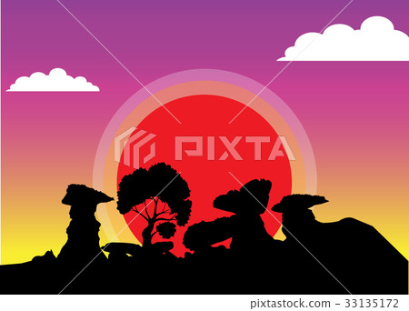 Earth pillar Vector 33135172