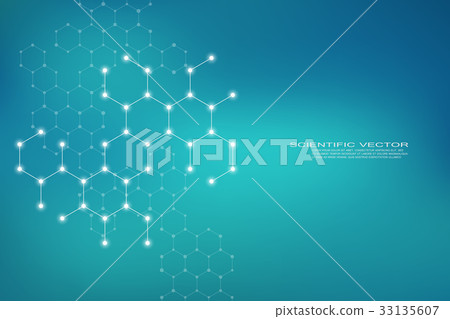 Hexagonal structure molecule dna of neurons system Hexagonal structure molecule dna of neurons system 33135607