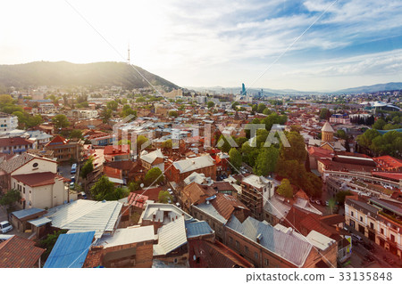 Tbilisi, old part of town, panorama view, Georgia 33135848
