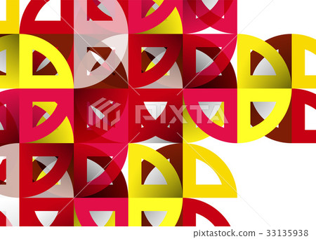 Cut paper circles, mosaic mix geometric pattern Cut paper circles, mosaic mix geometric pattern 33135938
