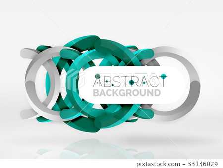 Modern 3d ring vector abstract background Modern 3d ring vector abstract background 33136029