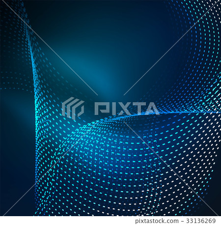 Vector wave particles background Vector wave particles background 33136269