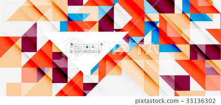 Triangle pattern design background - Stock Illustration [33136302] - PIXTA