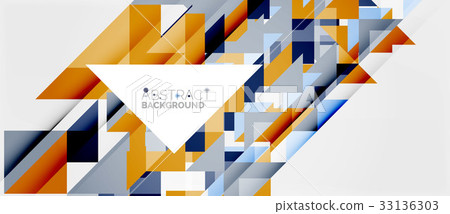 Triangle pattern design background - Stock Illustration [33136303] - PIXTA