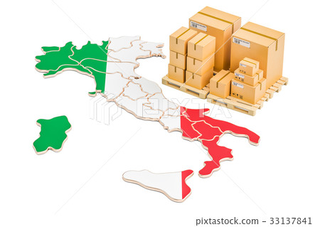 Shipping and Delivery from Italy, concept Shipping and Delivery from Italy, concept 33137841