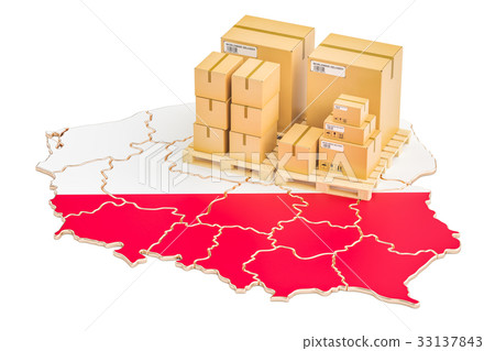 Shipping and Delivery from Poland concept Shipping and Delivery from Poland concept 33137843