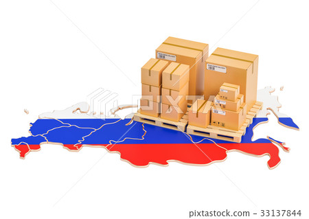 Shipping and Delivery from Russia concept 33137844