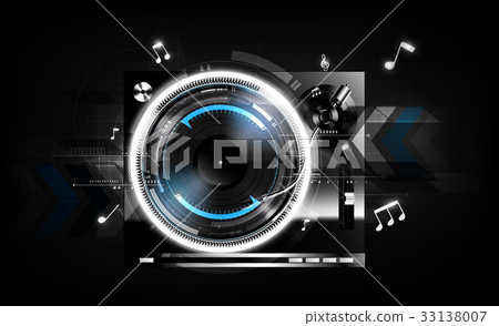 Vinyl record player turntable, technology concept 33138007