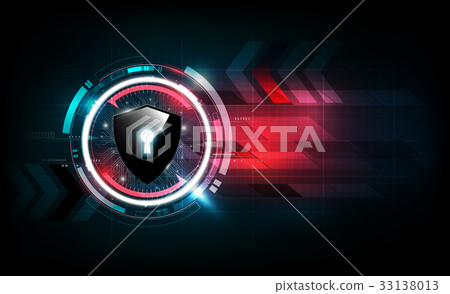 Lock shield with security lock concept technology Lock shield with security lock concept technology 33138013