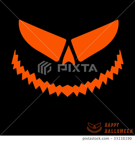 Halloween scary pumpkin template 33138190
