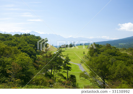 高爾夫球場和Yatsugatake 33138992